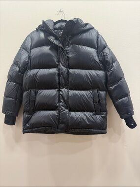 NWOT Quince Responsible Down Puffer Jacket Shiny Black Medium #8